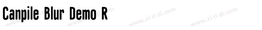 Canpile Blur Demo R字体转换